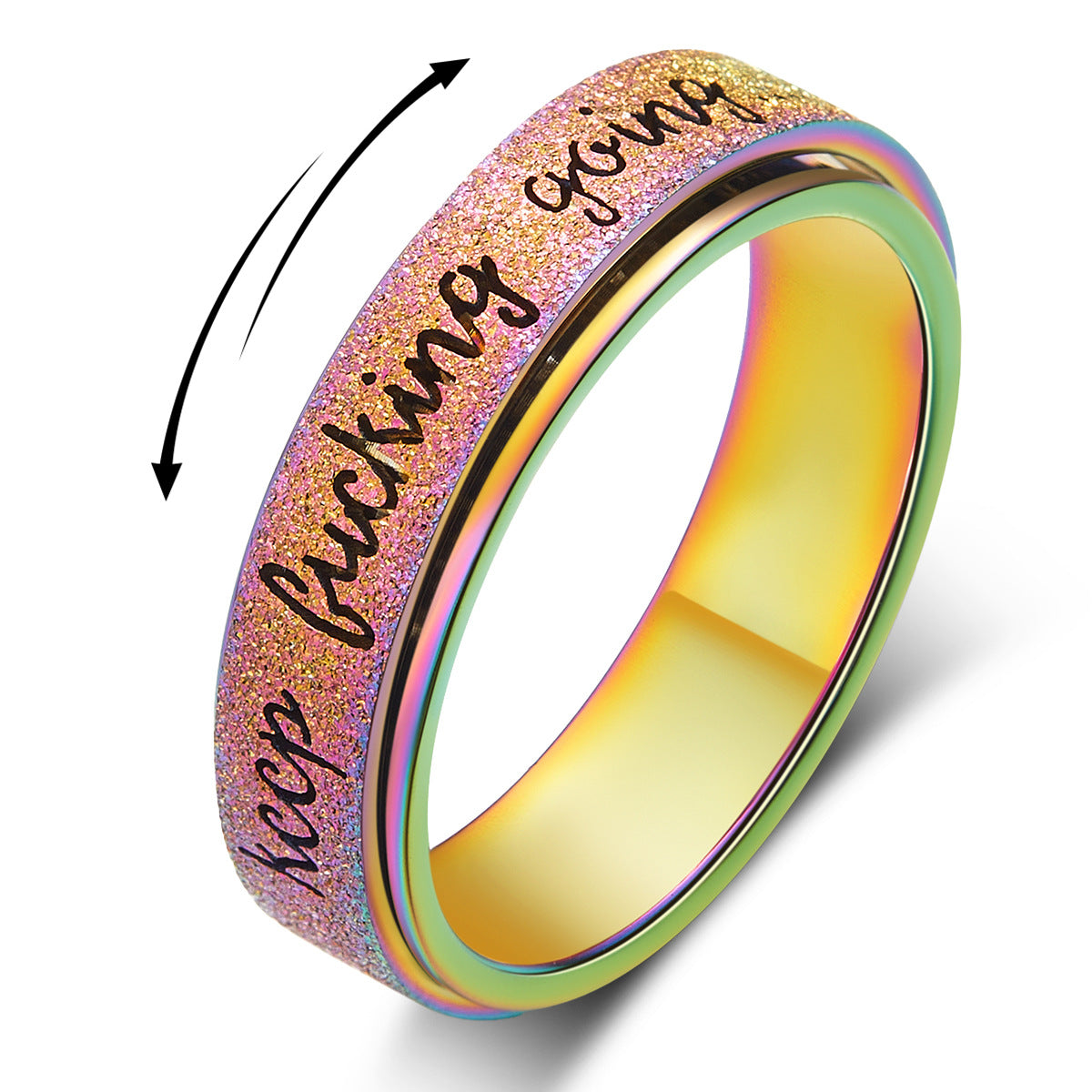 Keep Going! Spinner Ring