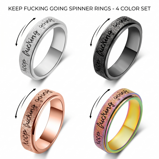 Keep Going! Spinner Ring